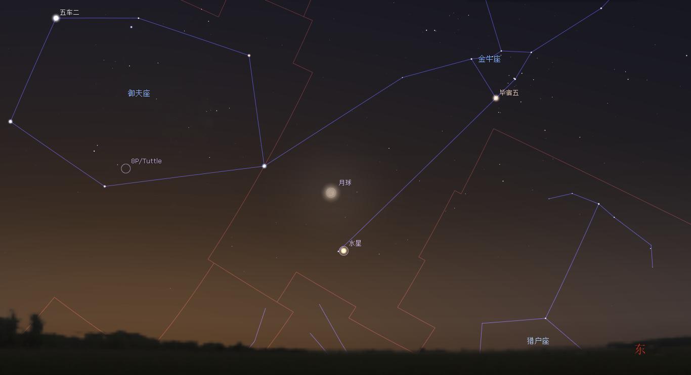 2021/7/8凌晨所见的水星与月球