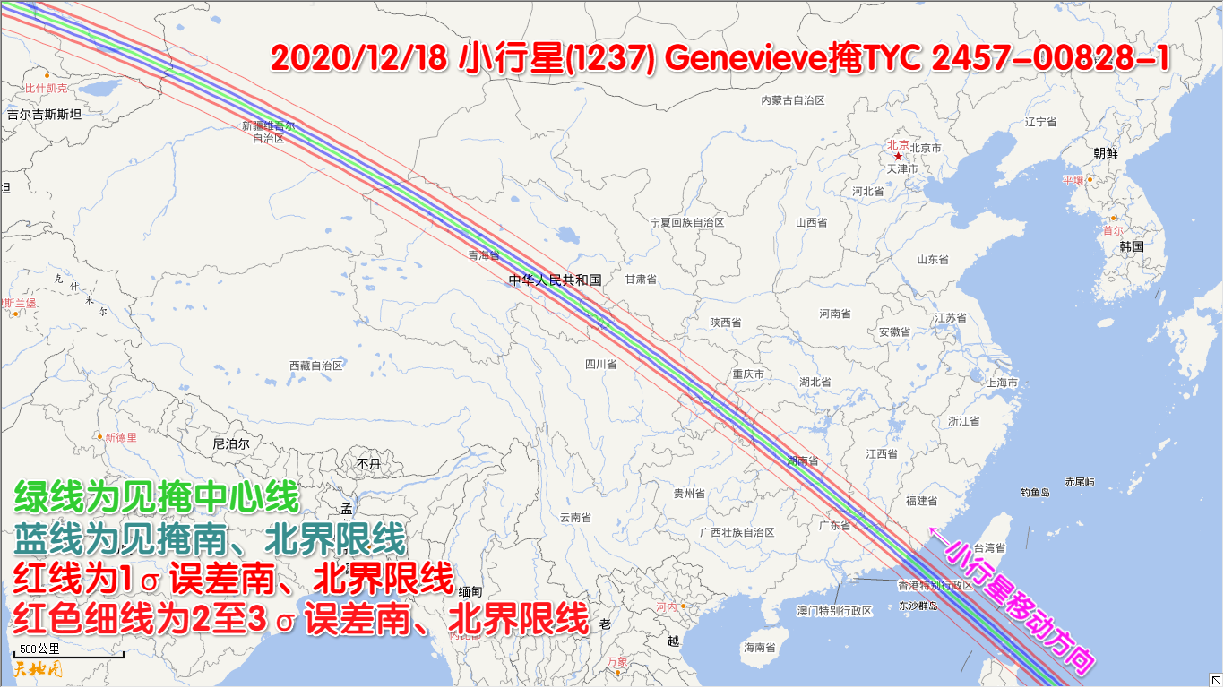 2020/12/18 小行星(1237) Genevieve掩TYC 2457-00828-1