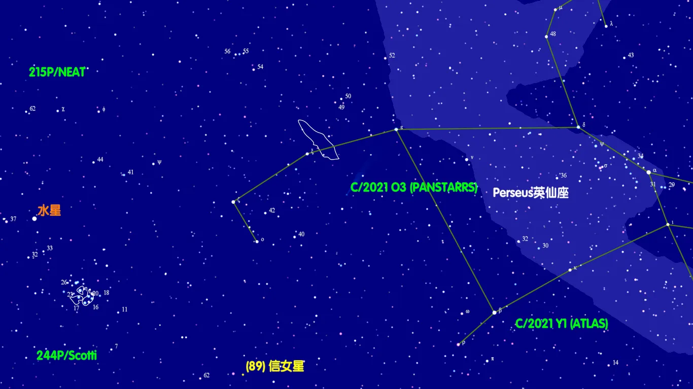 2022/5/5 C/2021 O3 (PanSTARRS)彗星接近NGC1499