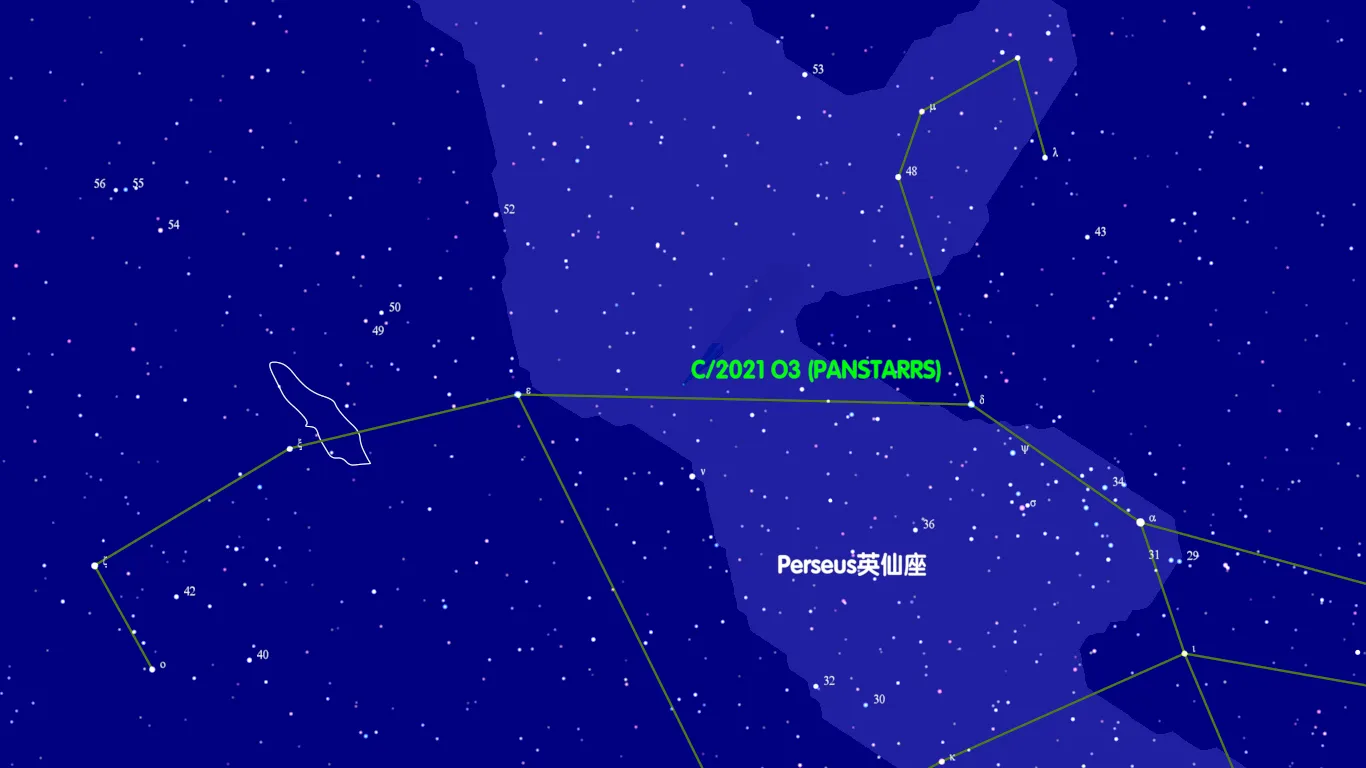 2022/5/7 C/2021 O3 (PanSTARRS)彗星接近卷舌一