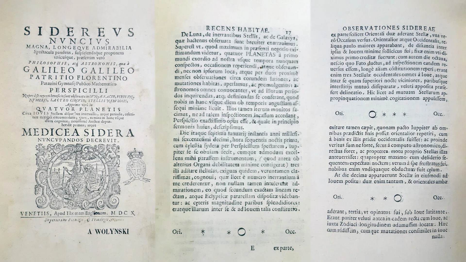 Juice任务所携带的伽利略1610年星际信使原稿。