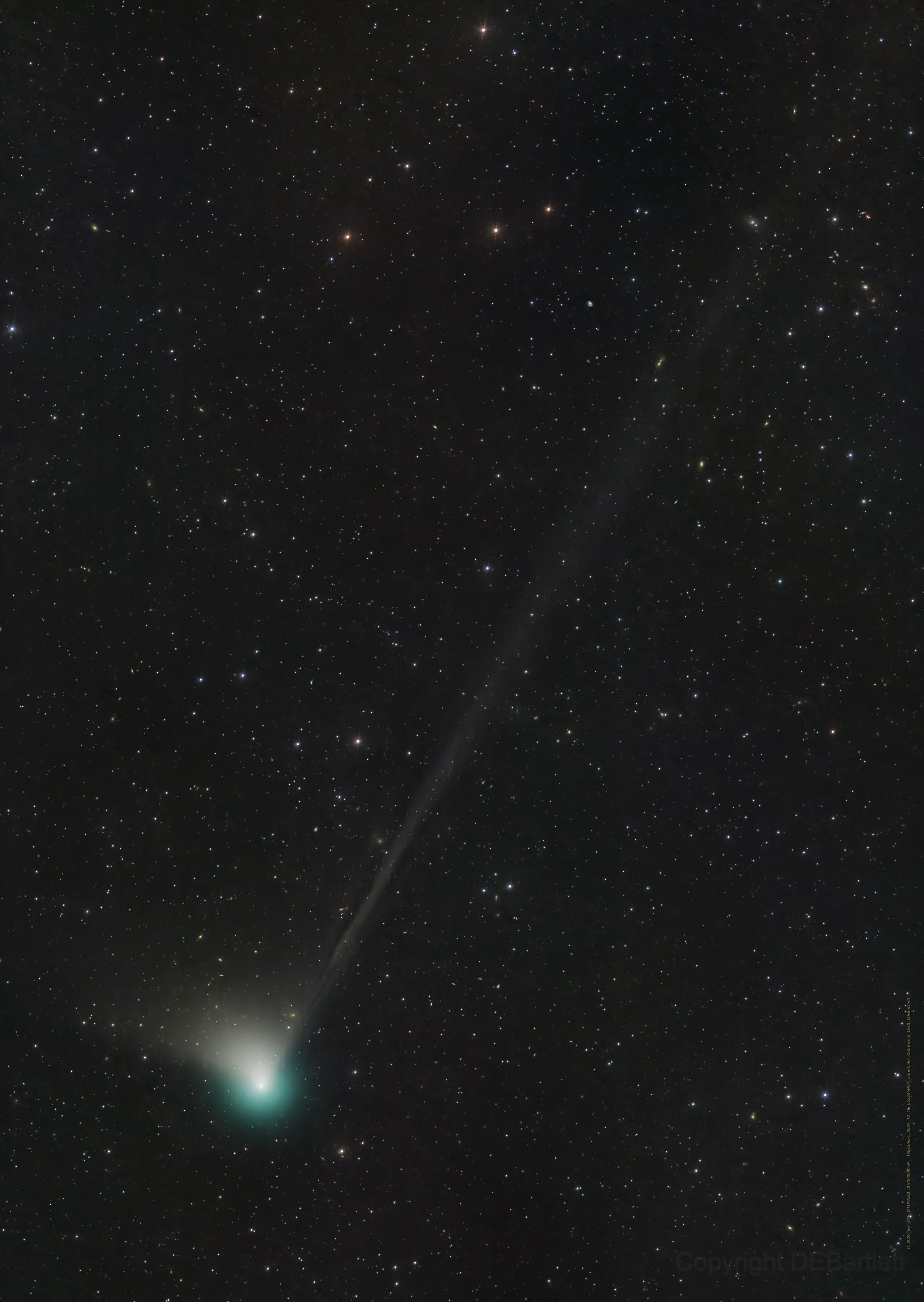 C/2022 E3 (ZTF)彗星，由天文爱好者Dan Bartlett所摄。