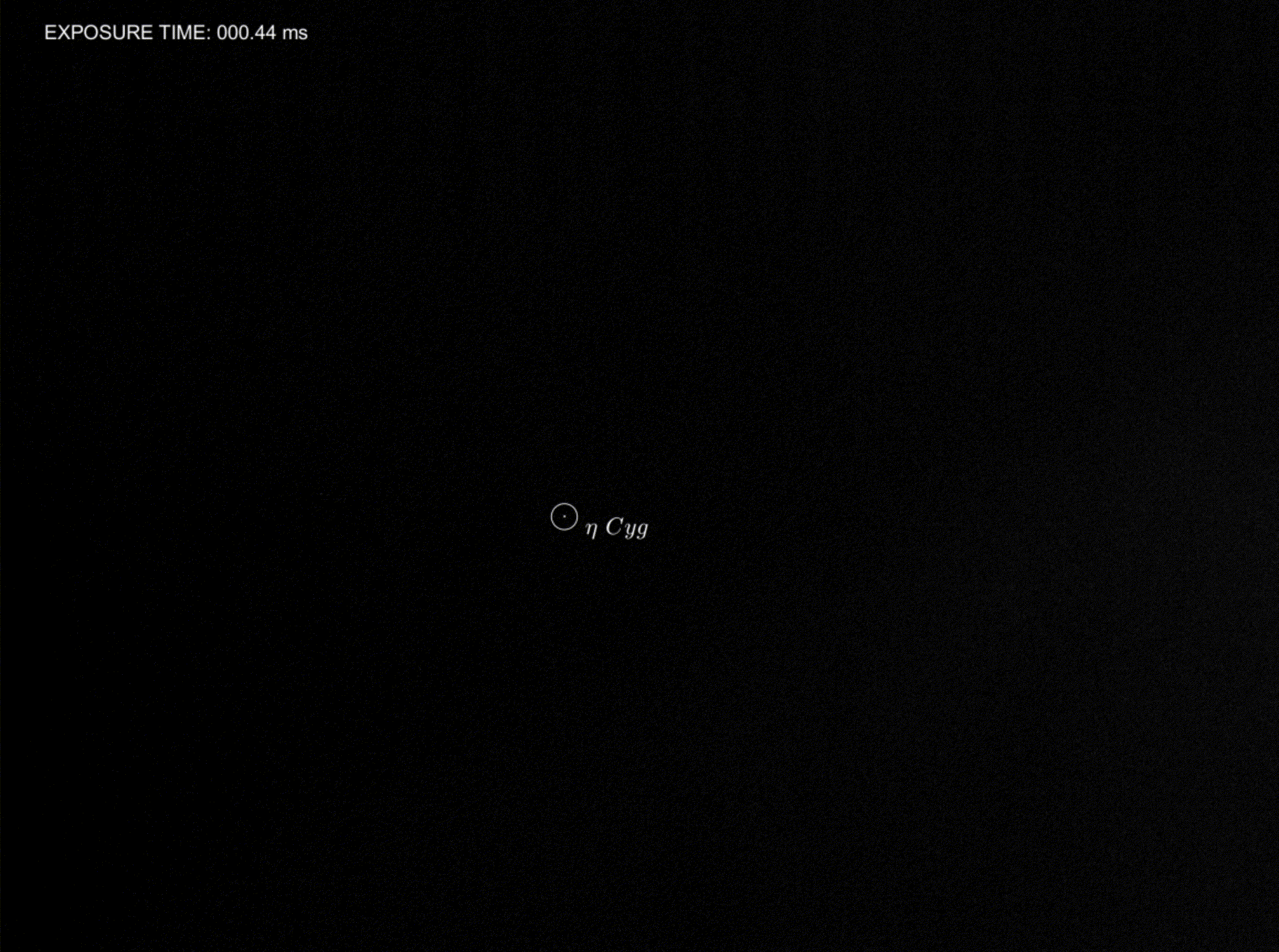 JANUS的第一张影像，天鹅座η星。Credit: ESA/Juice/JANUS consortium